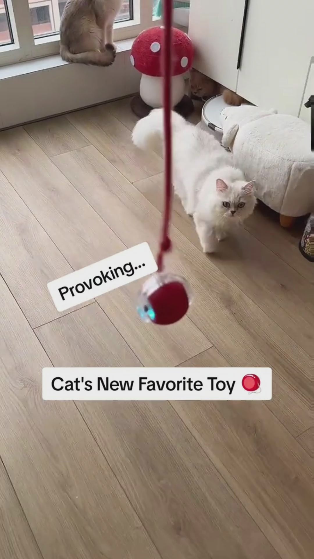 Automatic Rolling Cat and Dog Interactive Toy with Rechargeable Faux Tail - Smart Pet Training Device Imitating Mouse Movement